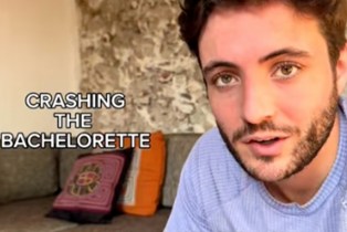 Matt Rossi alongside the words "CRASHING THE BACHELORETTE"