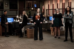 Adam Rodriguez as Luke Alvez, A.J. Cook as Jennifer ‘JJ’ Jareau, Paget Brewster as Emily Prentiss, Kirsten Vangsness as Penelope Garcia and Aisha Tyler as Dr. Tara Lewis in 'Criminal Minds: Evolution'
